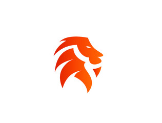 abstract proud lion logo 