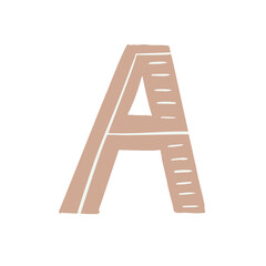 Vector Illustration of letter A. Flat icon
