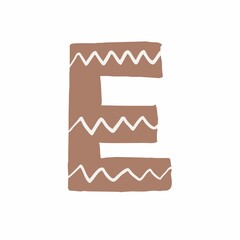 Vector Illustration of letter E. Flat icon