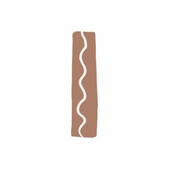 Vector Illustration of letter I. Flat icon