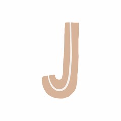 Vector Illustration of letter J. Flat icon