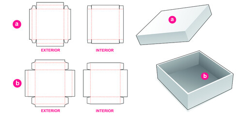 packaging box die cut template