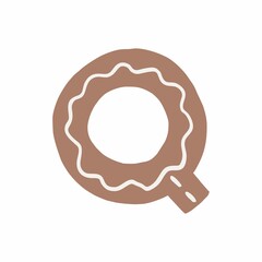 Vector Illustration of letter Q. Flat icon