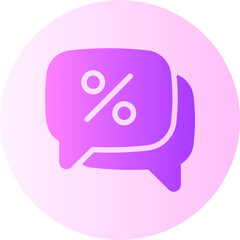 discount chat gradient icon