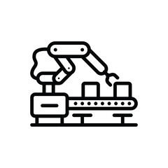 Fototapeta premium Black line icon for assembled