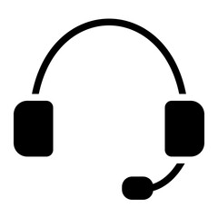 headphone glyph icon