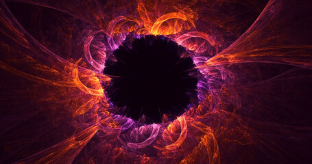 3D rendering abstract round light background