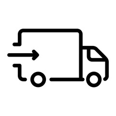 fast delivery line icon