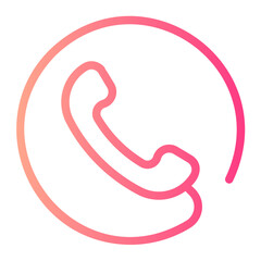 circle phone gradient icon