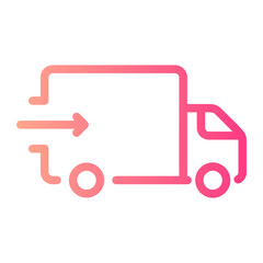 fast delivery gradient icon