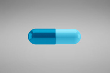 Blue pill mockup isolated