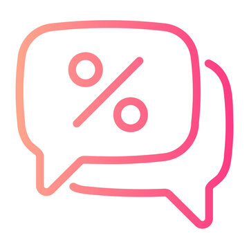 discount chat gradient icon