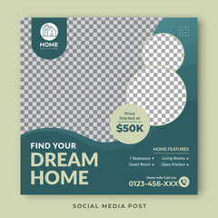Find your dream home social media post template