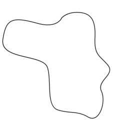 Obraz premium Abstract Organic Outline Blob 