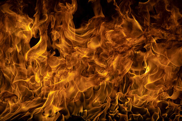Blaze burning fire flame on art texture background.