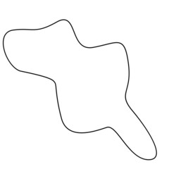 Obraz premium Abstract Organic Outline Blob 