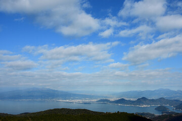 伊豆長岡　葛城山山頂から見る駿河湾