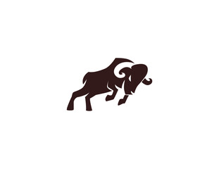 Plakat bull logo vector 