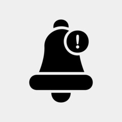 Notification icon in solid style about social media, use for website mobile app presentation