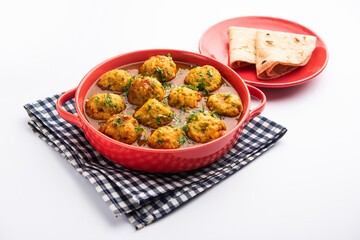 Veg Kofta Curry served in a bowl