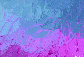 Light Pink, Blue vector template with chaotic shapes.