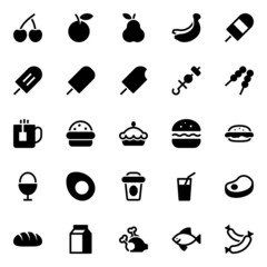 Glyph icons for food.