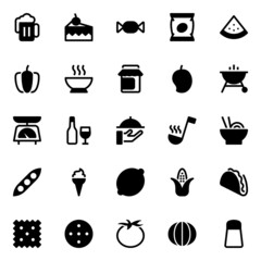 Glyph icons for food.