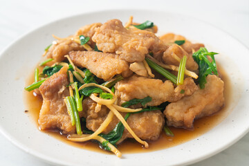 Stir Fried Fish with Chinese Celery