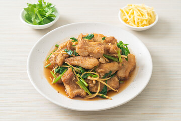 Stir Fried Fish with Chinese Celery