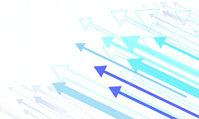 Abstract arrow growth and success graph with grid business stock market sign vector illustrator. Invest digital concept.