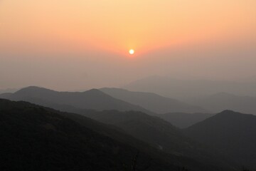 Sunset over the Mountains