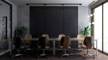 modern office meeting room for company logo mockup