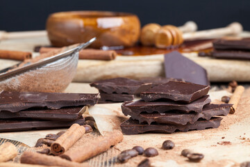 chocolate bar with a lot of cocoa