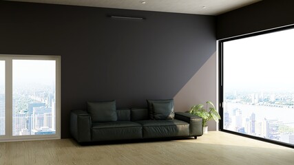 modern office lobby waiting room for company logo mockup