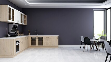 office pantry area 3d render interior design