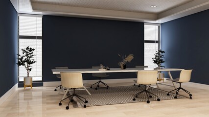 modern office meeting room for company wall logo mockup