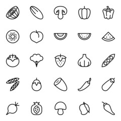Outline icons for food.
