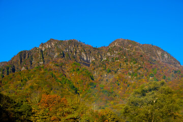 秋の登山風景