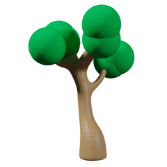 spherical geometric tree. isolated on a white background. 3d Render