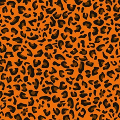 Photo sur Plexiglas Orange Tigre, motif léopard. Empreinte d& 39 animal. Vecteur.