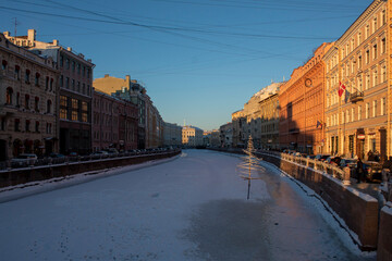 city at sunset