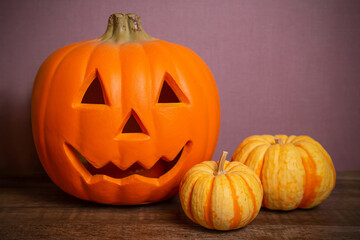 ハロウィーンのジャックオランタンとかぼちゃ