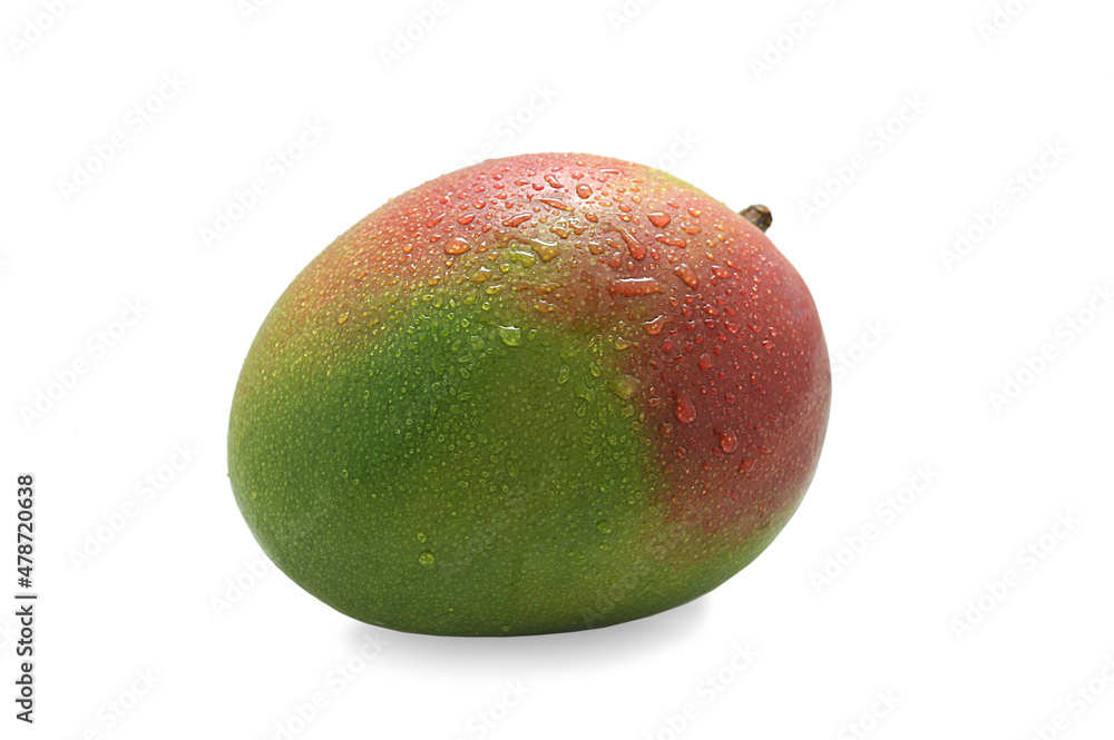 Poster whole mango isolated on a white background