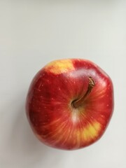 red apple on a white background