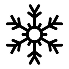 Obraz premium snowflake line icon