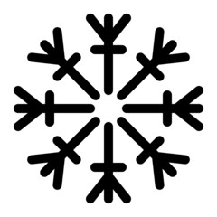 snowflake line icon