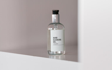 Hand cleaning gel used to disinfect and clean the hands for health safety during the COVID-19 pandemic around the world.