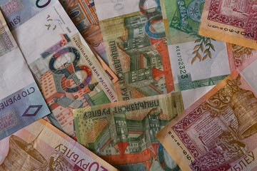 Belarus rubles in different denomination