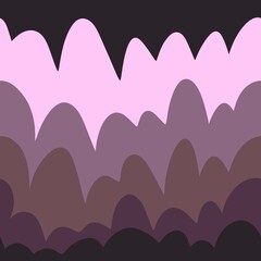 Fototapeta premium Seamless waves pattern with cartoon clouds for wallpaper and fabrics and packaging and linens and kids