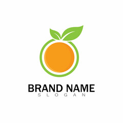 Orange logo design Vector icon illustration design